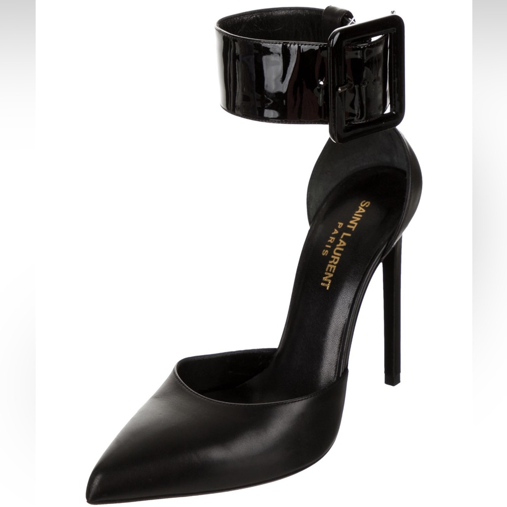 Yves Saint Laurent - Black Leather Pointed-toe Pumps